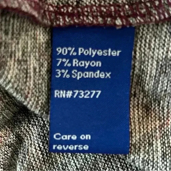 Apt 9 Floral Long Sleeve Round Neck Blouse Sz L Maroon Side Tie Shirt Fall Boho - Picture 8 of 11